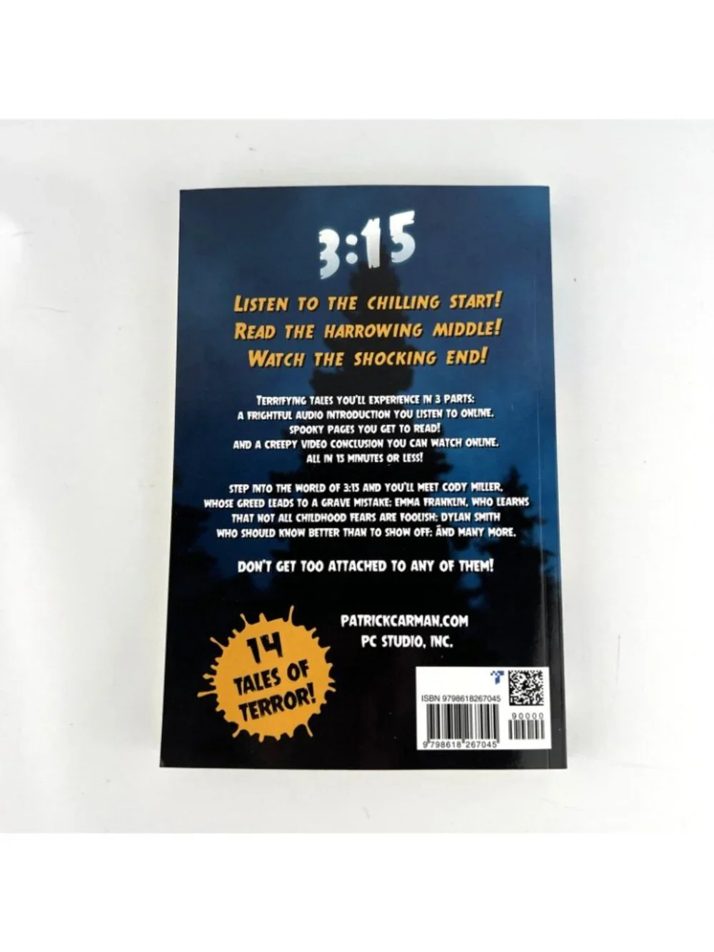Patrick Carman 3:15: Listen, read, and watch Terrifying Tales  Paperback Book